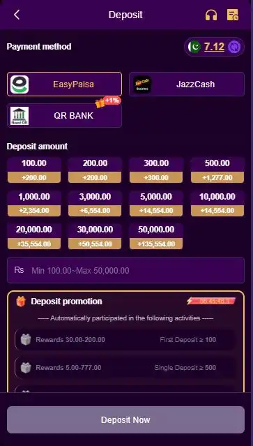 777qr deposit