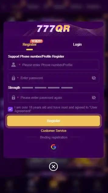 777qr register